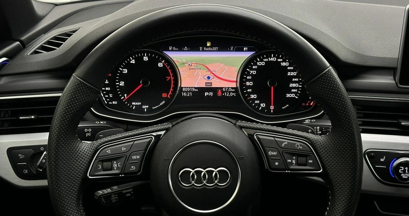 Audi A4 cena 119900 przebieg: 80919, rok produkcji 2019 z Piechowice małe 781